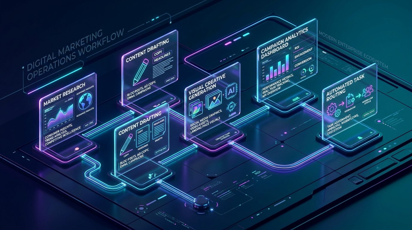 8-Step Dual-AI Marketing Operations Workflow and Task Routing
