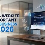 blog banner with the text written on it 'why a website is important in 2026'